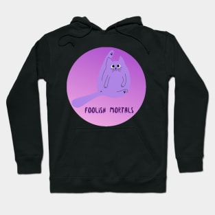 Foolish Mortals Funny Cat Washing Hoodie